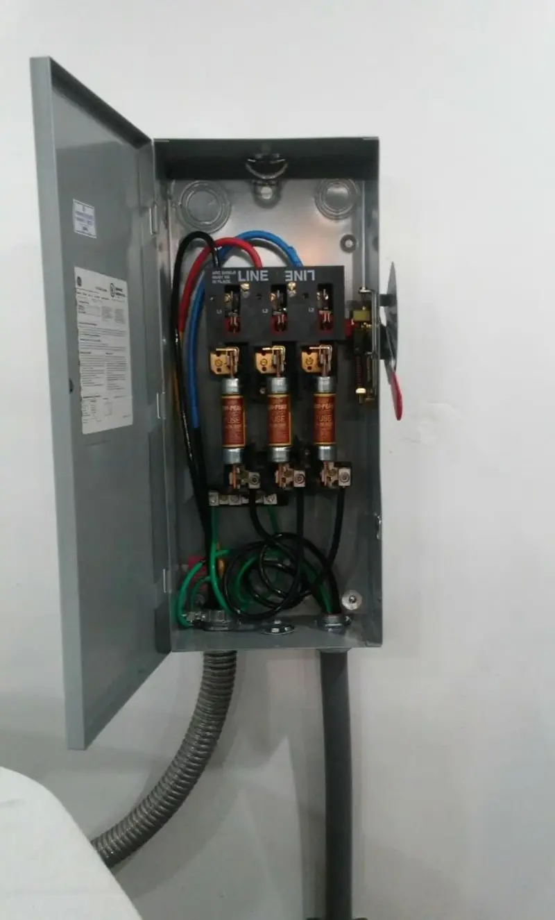 Three-phase disconnect switch installed for Electrical Wiring & Rewiring in Hamilton